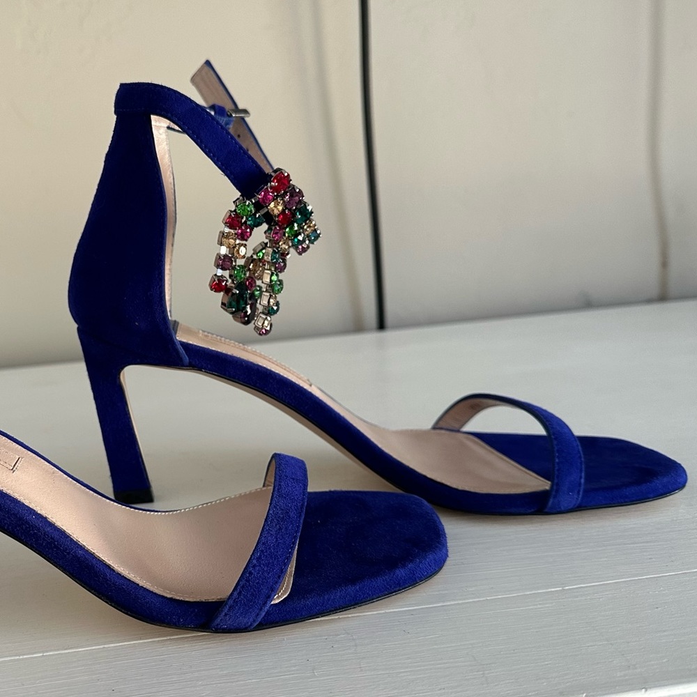 Stuart Weitzman New Heels Size 7.5 Square Open Toe - image 5